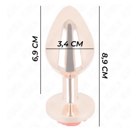 PLUG OR ROSE METAL ROSE ROUGE TAILLE:M DE KINK