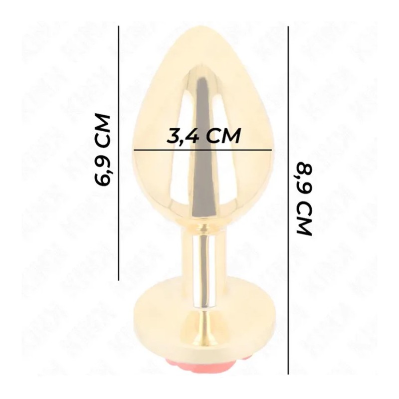 PLUG OR METAL ROSE ROUGE TAILLE:M DE KINK