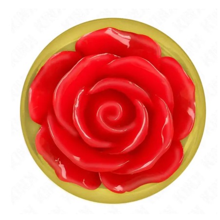 Plugs & Chapelets Anals PLUG OR METAL ROSE ROUGE TAILLE:M DE KINK