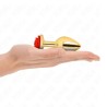 Plugs & Chapelets Anals PLUG OR METAL ROSE ROUGE TAILLE:M DE KINK