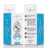PLUG ANAL ARGENTE COEUR BLEU TAILLE M DE INTENSE