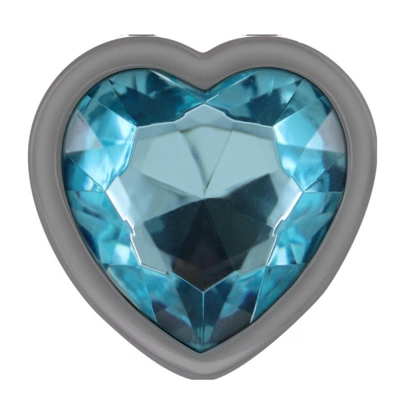 PLUG ANAL ARGENTE COEUR BLEU TAILLE M DE INTENSE