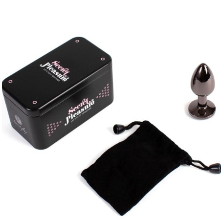 PLUG METAL CRISTAL DIAMANT GUNMETAL TAILLE S DE SECRET PLAY