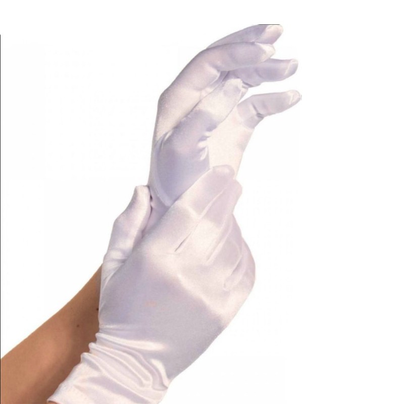 GANTS SATIN BLANCS DE LEG AVENUE