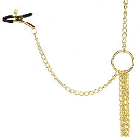 4 PINCES DOREES A SEINS CLITORIS DE KINK