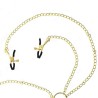 Accessoires 4 PINCES ET CHAINES DOREES A SEINS CLITORIS DE KINK