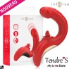Love toys RABBIT ROUGE PAULINA EN U AVEC VA ET VIENTS VIBRATIONS ET LANGUE DE INTENSE