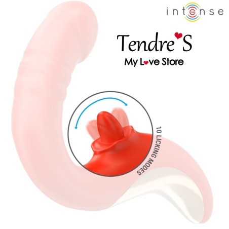 Love toys RABBIT ROUGE PAULINA EN U AVEC VA ET VIENTS VIBRATIONS ET LANGUE DE INTENSE