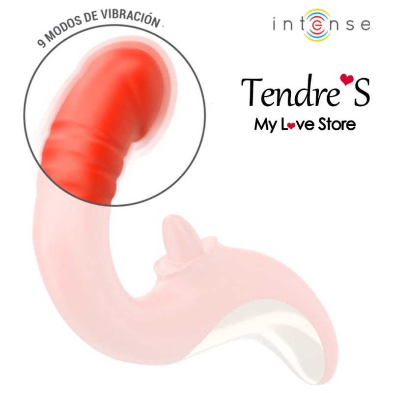 Love toys RABBIT ROUGE PAULINA EN U AVEC VA ET VIENTS VIBRATIONS ET LANGUE DE INTENSE