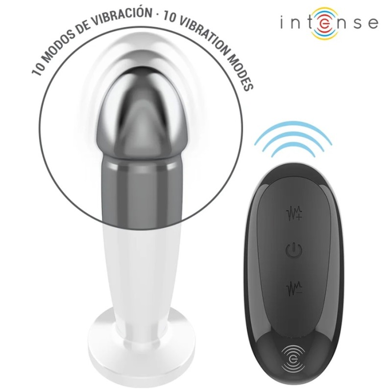 PLUG METAL VIBRANT TELECOMMANDE TAILLE M DE INTENSE