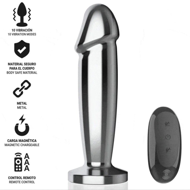 PLUG METAL VIBRANT TELECOMMANDE TAILLE M DE INTENSE