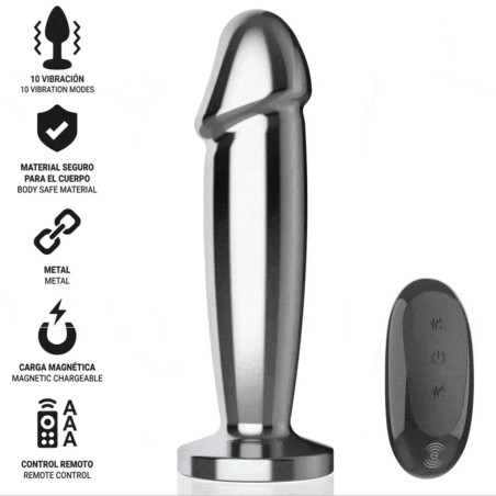 PLUG METAL VIBRANT TELECOMMANDE TAILLE M DE INTENSE