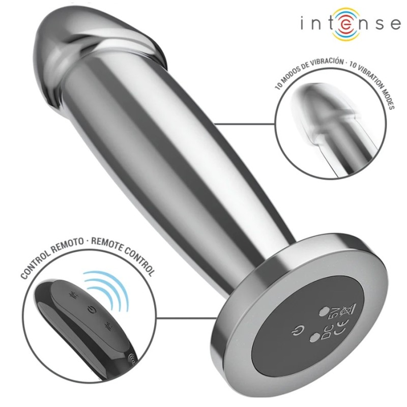Plugs & Chapelets Anals PLUG METAL VIBRANT TELECOMMANDE TAILLE M DE INTENSE