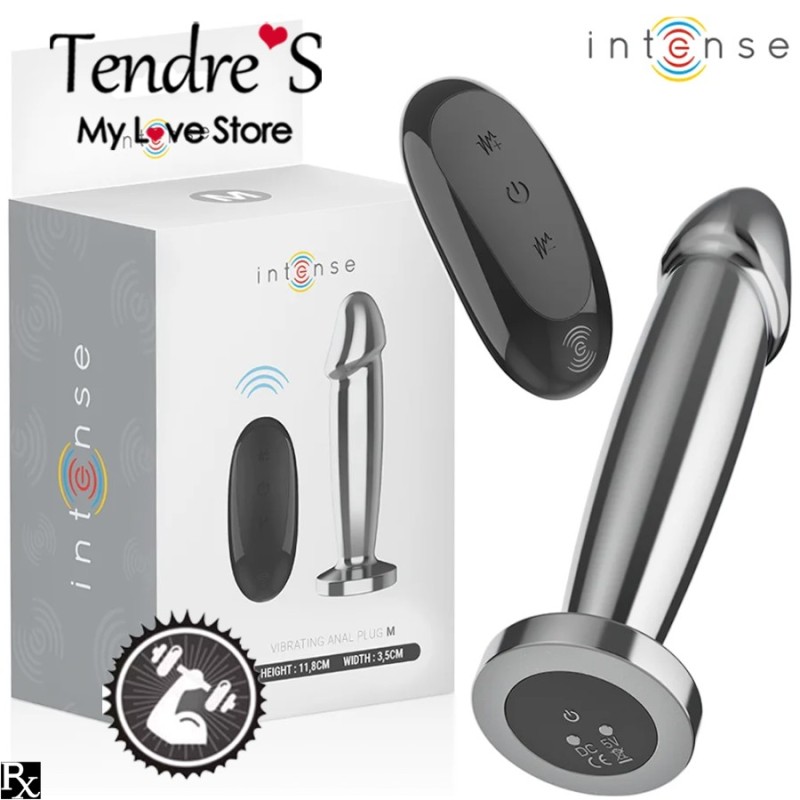 PLUG METAL VIBRANT TELECOMMANDE TAILLE M DE INTENSE