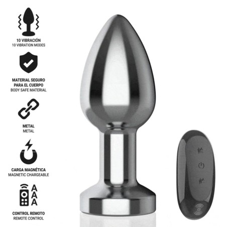 PLUG VIBRANT METAL AVEC TELECOMMANDE TAILLE M DE INTENSE