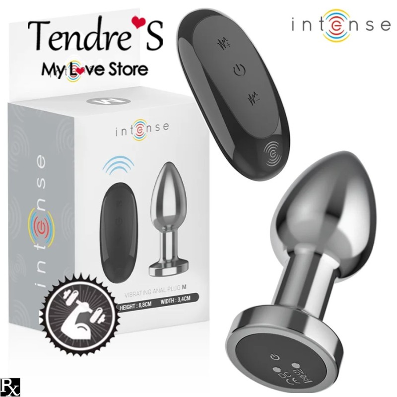 PLUG VIBRANT METAL AVEC TELECOMMANDE TAILLE M DE INTENSE