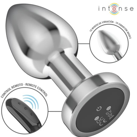 PLUG VIBRANT METAL AVEC TELECOMMANDE TAILLE M DE INTENSE