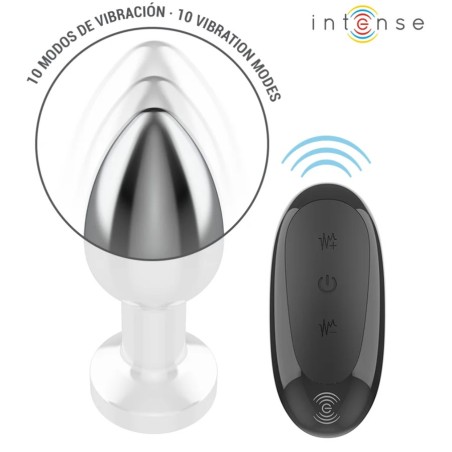 PLUG VIBRANT METAL AVEC TELECOMMANDE TAILLE M DE INTENSE