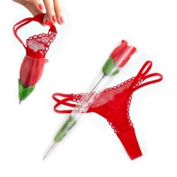 Jeux et Livres CULOTTE STRING EN FORME DE ROSE ROUGE