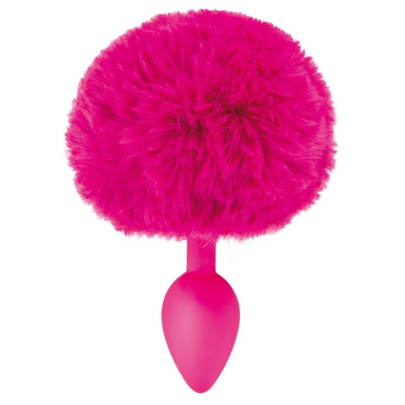 Plugs & Chapelets Anals PLUG QUEUE DE LAPIN POMPON FUSHIA DE "SWEET CARESS"