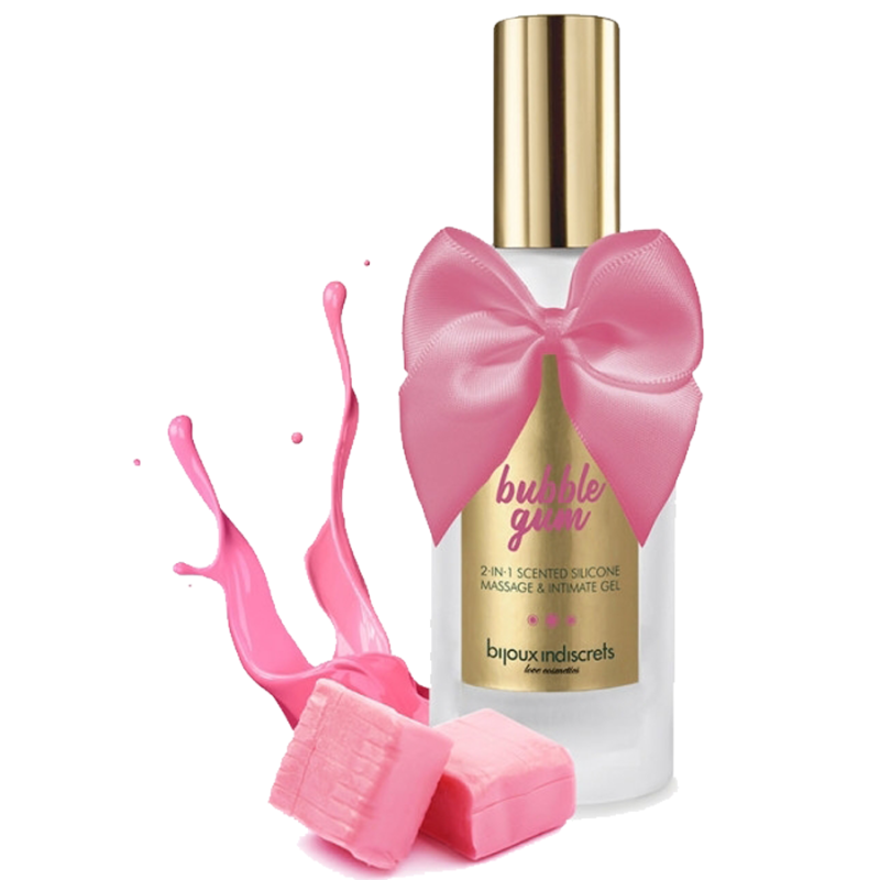 Bien Etre HUILE MASSAGE ET LUBRIFIANT 2 EN 1 PARFUM BUBBLE GUM DE "BIJOUX INDISCRETS"
