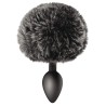 Plugs & Chapelets Anals PLUG QUEUE DE LAPIN POMPON NOIR DE "SWEET CARESS"