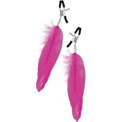 ACCESSOIRES PINCES A SEINS PLUMES ROSES DE "SWEET CARESS"