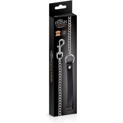 ACCESSOIRES LAISSE METAL ET POIGNET CUIR DE "FETISHTENTATION" 115 CM