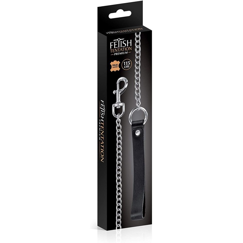 LAISSE METAL ET POIGNET CUIR DE "FETISHTENTATION"