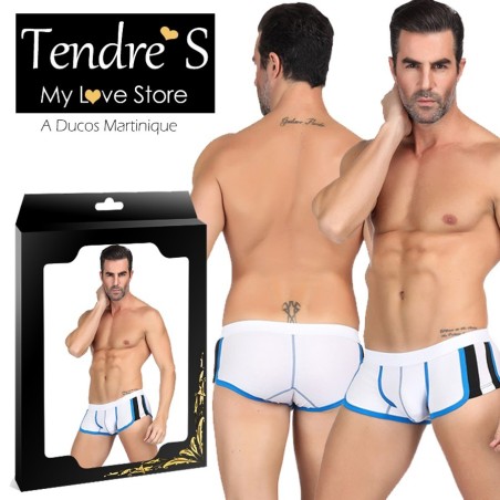 Lingerie MINI BOXER BLANC BLEU TAILLE M DE "PARIS HOLLYWOOD"