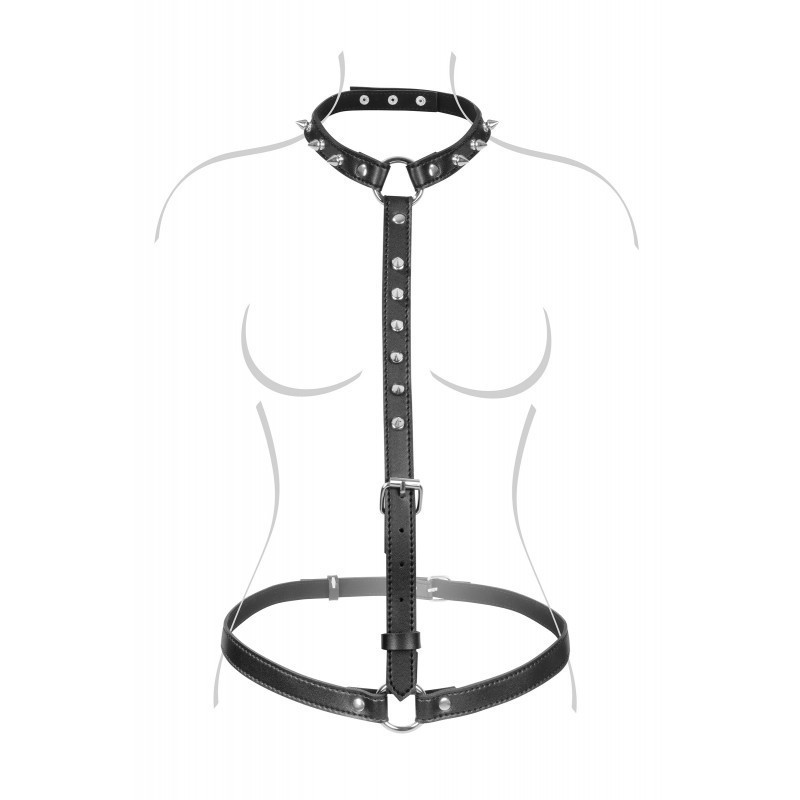 ACCESSOIRES HARNAIS SEXY AJUSTABLE COU ET TAILLE DE "FETISHTENTATION"