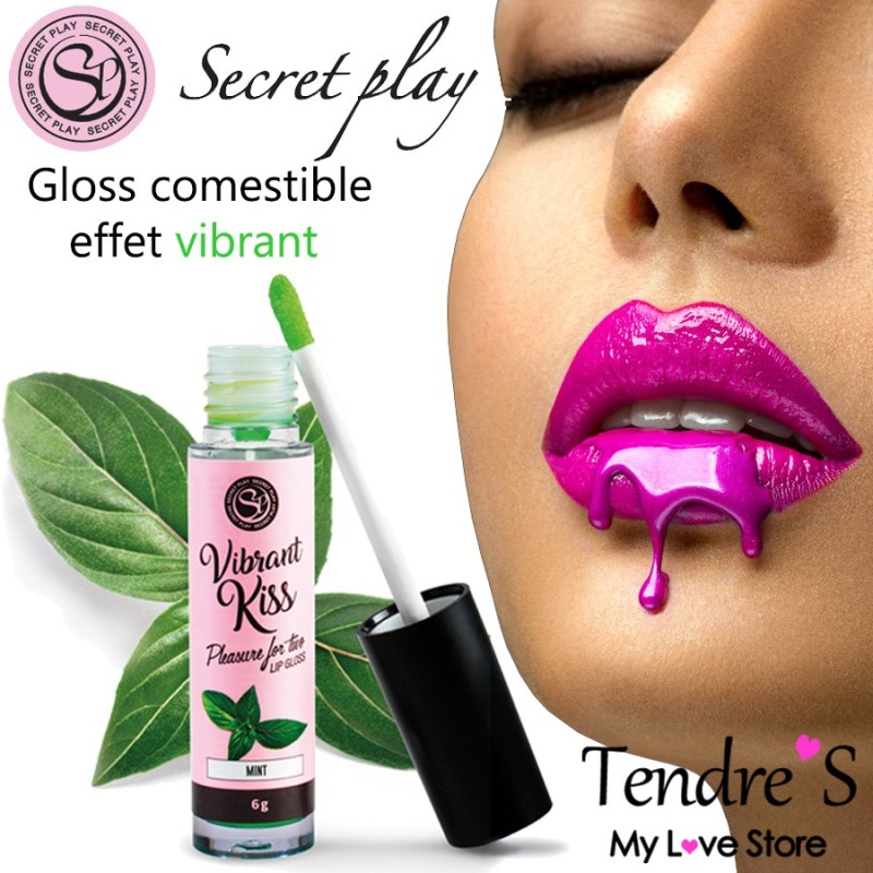 Bien Etre GLOSS COMESTIBLE EFFET VIBRANT A LA MENTHE DE "SECRET PLAY"