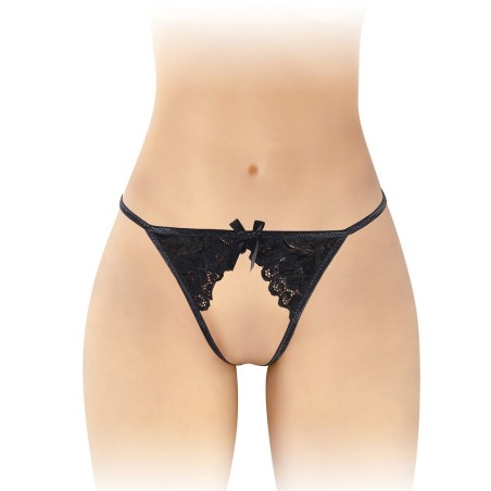 Lingerie STRING NOIR OUVERT SANDRA DE FASHION SECRET