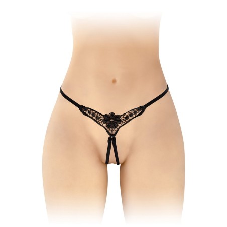 Lingerie Femme STRING NOIR OUVERT DANUTA A DENTELLE DE FASHION SECRET
