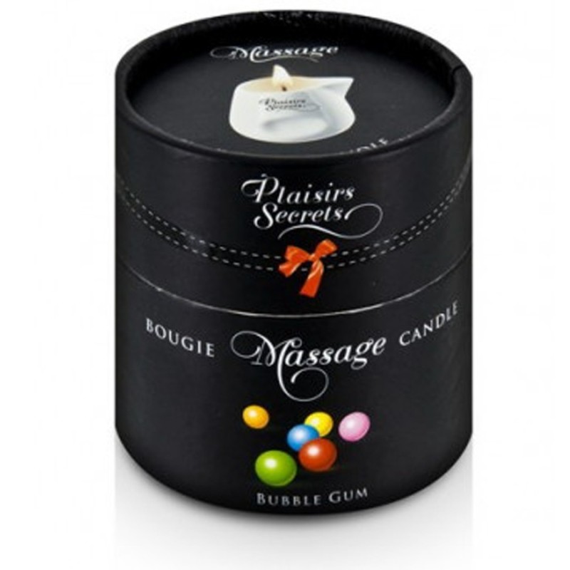 Bien Etre BOUGIE DE MASSAGE DE "PLAISIRS SECRETS" parfum Bubble Gum